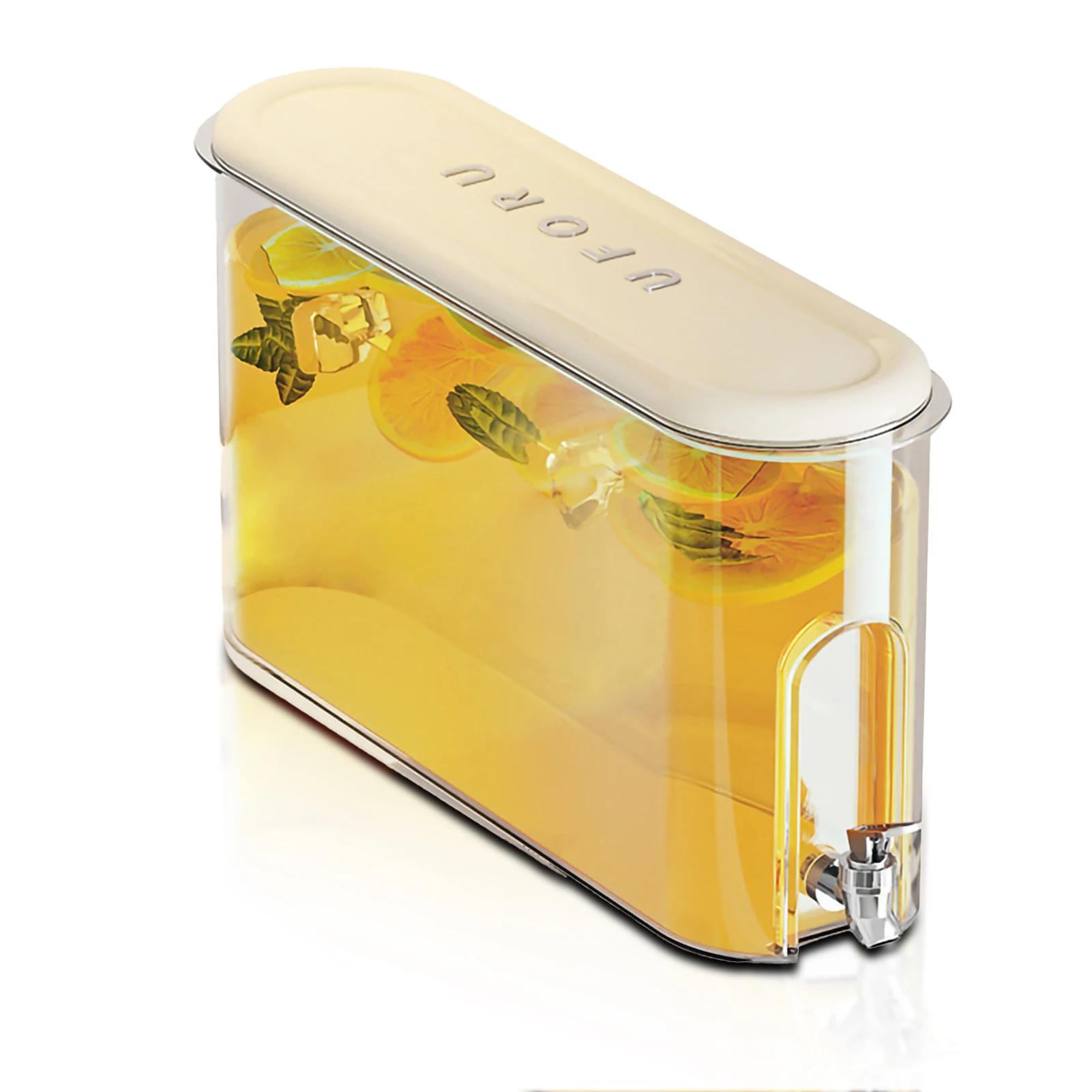 4L Kaltwasserkrug mit Wasserhahn, großes Fassungsvermögen, Kaltwasserkocher, Kühlschrank, Eisgetränkespender, DIY-Getränkeflasche für kaltes Wasser