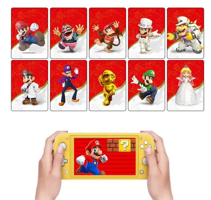 Odyssey amiibo nfc card set completo di 10 switch game abbigliamento puntelli scheda di collegamento