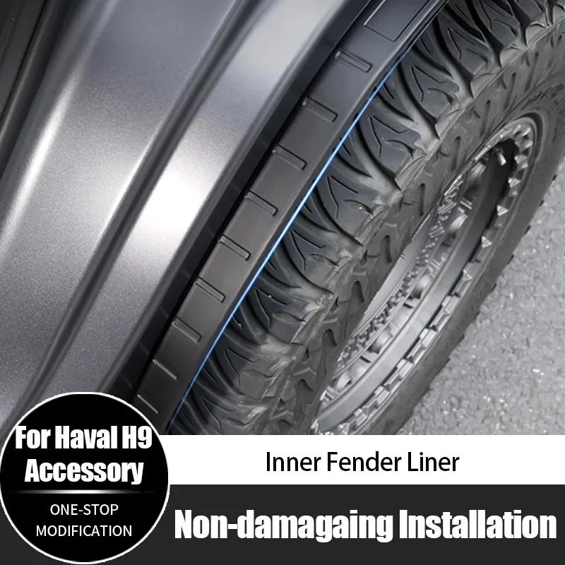

For Haval H9 Gloss Black Door Scratch Guard Fender Flares Wide Body Kit High Quality Exterior Accessories