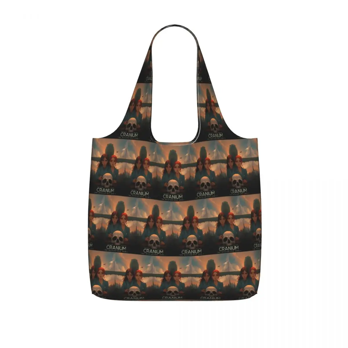 Cranium Freenbecky Poster Shopping Tote Bag Canvas Large Capacity Shoulder Bags Shopper Grocery Handbag for Women