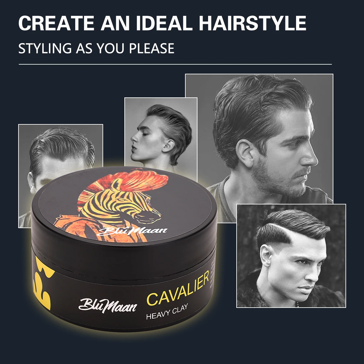Hair Styling Pomade & Gel for Men - Strong Hold Restoring Ointment, Long Lasting Hair Wax with Natural Shine