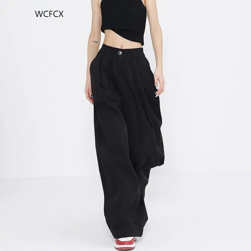 

WCFCX STUDIO Casual Baggy Pants Women Vintage Hip Hop Joggers Cargo Pants Harajuku Y2k Streetwear Sweatpants Wide Leg Trouser