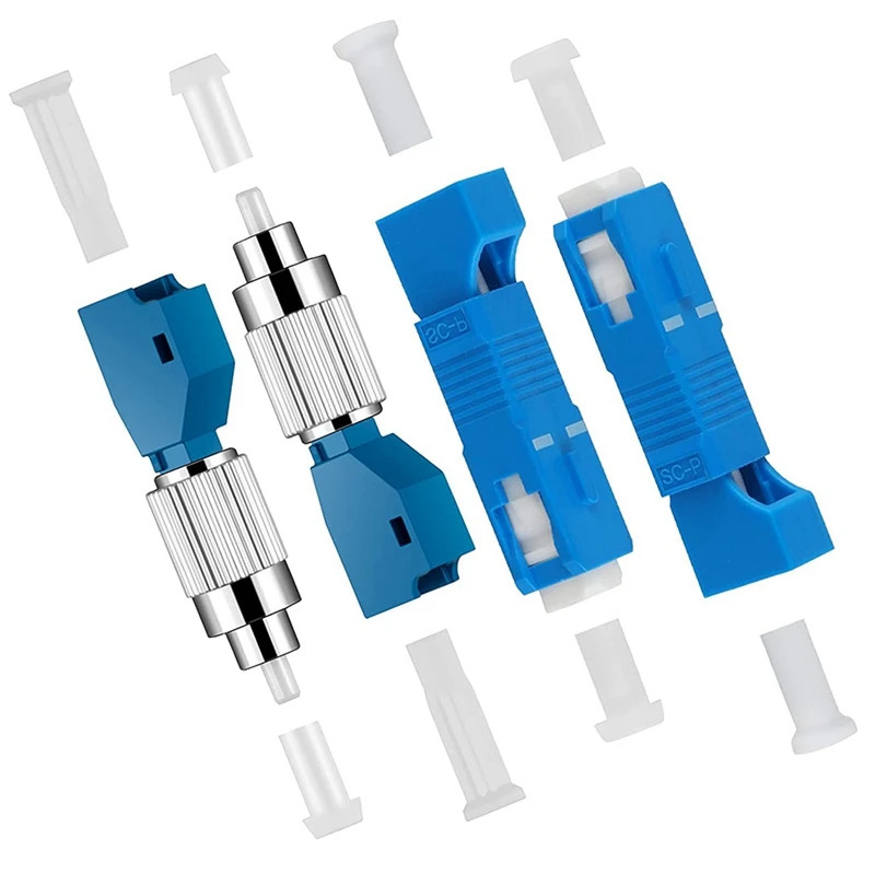 2X FC Male To LC Female Hybrid Optical Fiber Convertor Adapter+LC Female To SC Male Hybrid Flange,Optical Fiber Adapter
