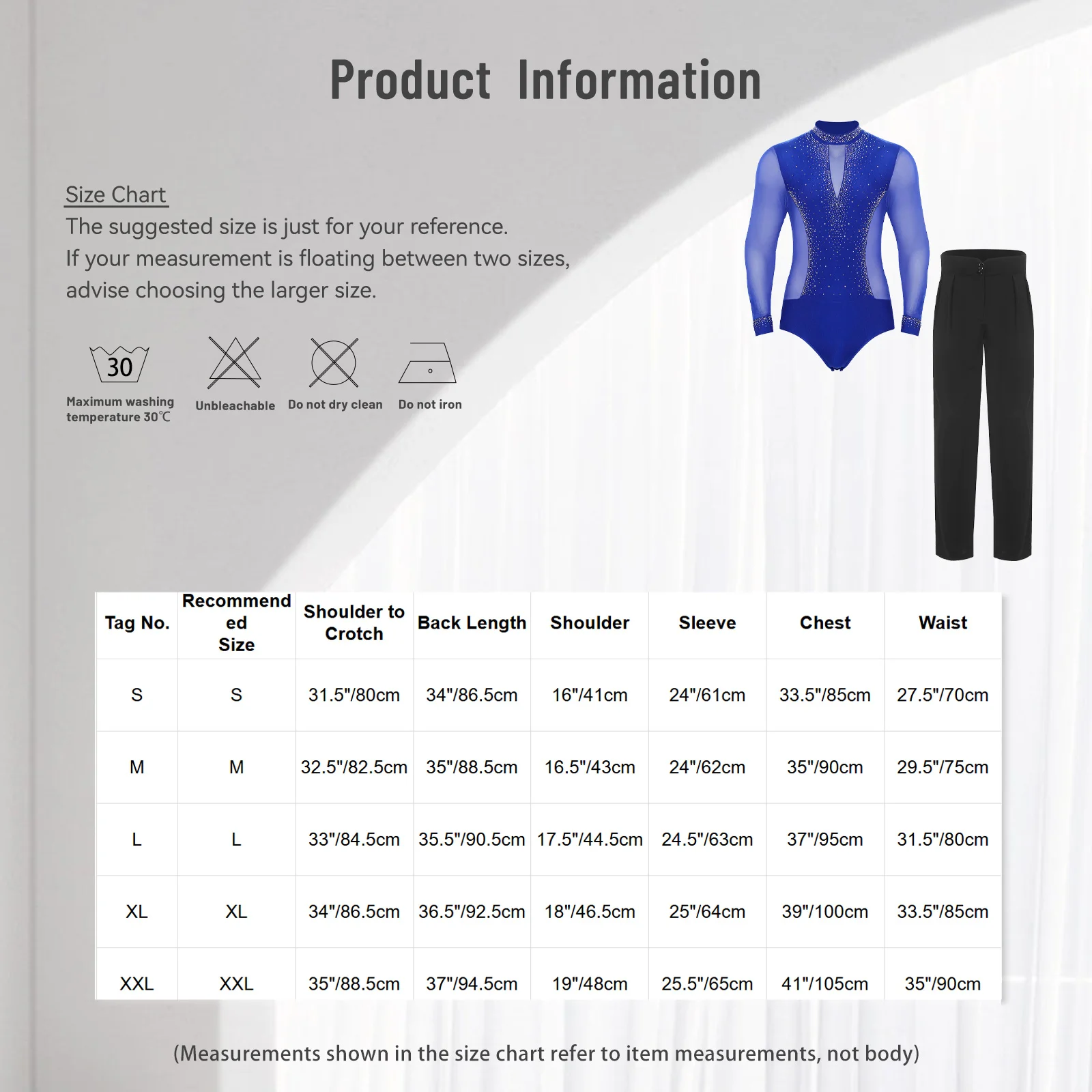 

Mens Latin Dance Outfits Mock Neck Long Sleeve Shiny Rhinestones Mesh Leotard Bodysuit And Pants Figure Skating Chacha Dancewear