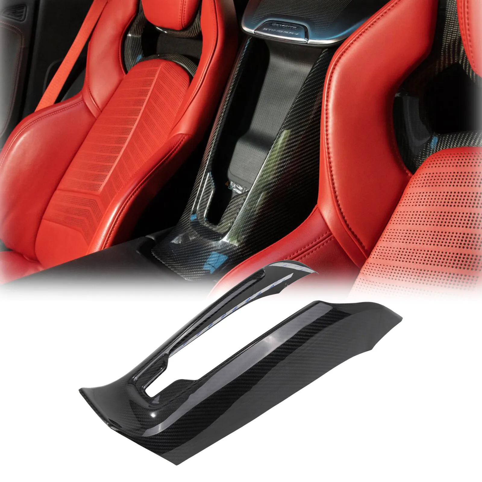 

Carbon Fiber Center Control Cover Trim for Corvette C8 2020-UP Between Seats