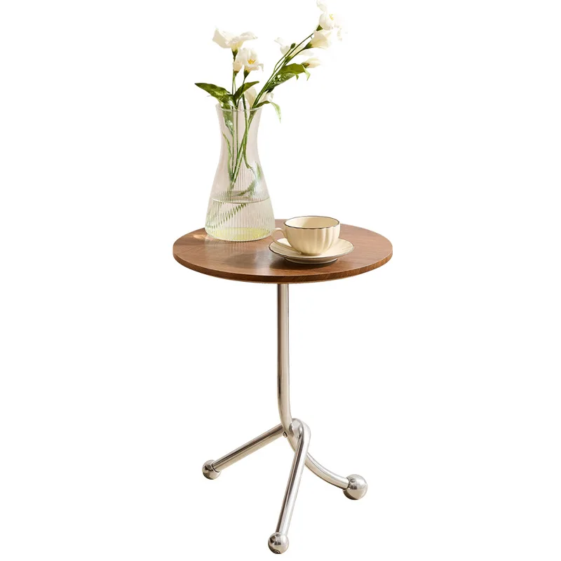 

Nordic simple small round table side table, medieval ins style small coffee table, living room sofa corner table