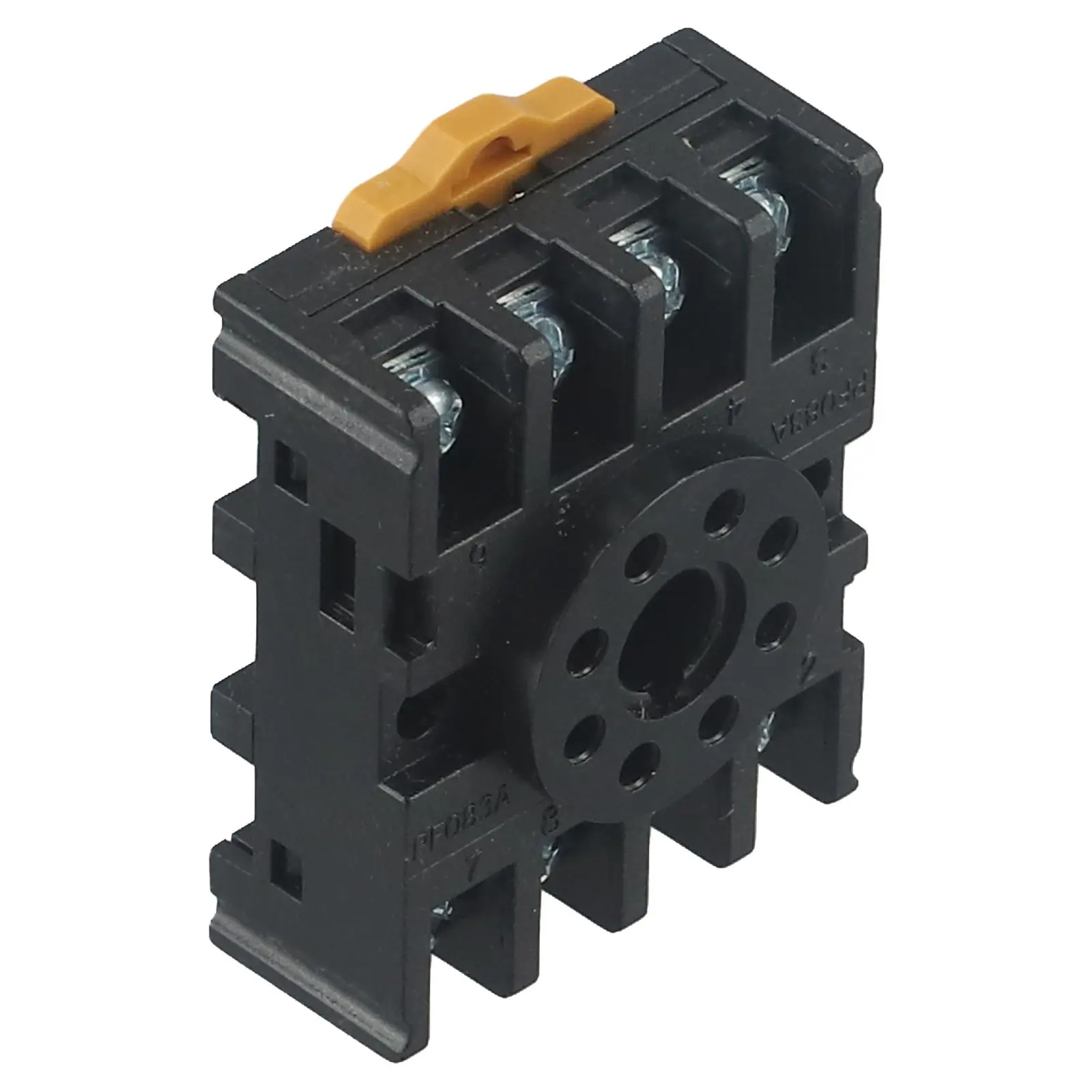 Relay Mounting Socket Base for PF083A Timer Relay Widened Galvanized Copper Sheet Guide Rail Installation Galvanized Screws