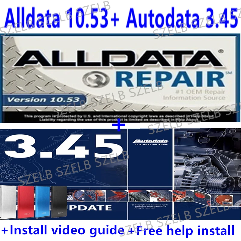 Latest Auto repair alldata auto data software alldata 10.53+ autodata 3.45 software with Wiring diagram +unlimited install+vide