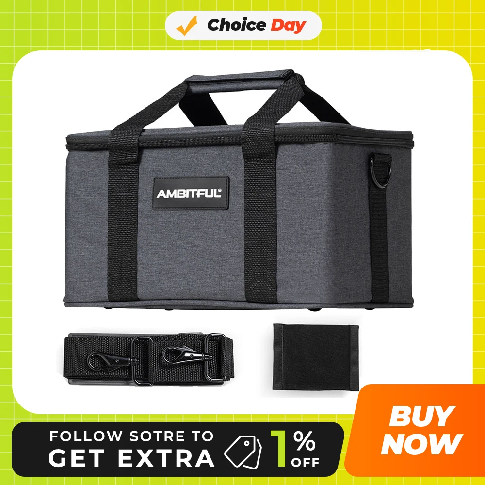 Ambitful PB18 Shoulder Straps Portable Carry Bag Studio Flash Light Video Camera Bag for Outdoor Photography Photo Video