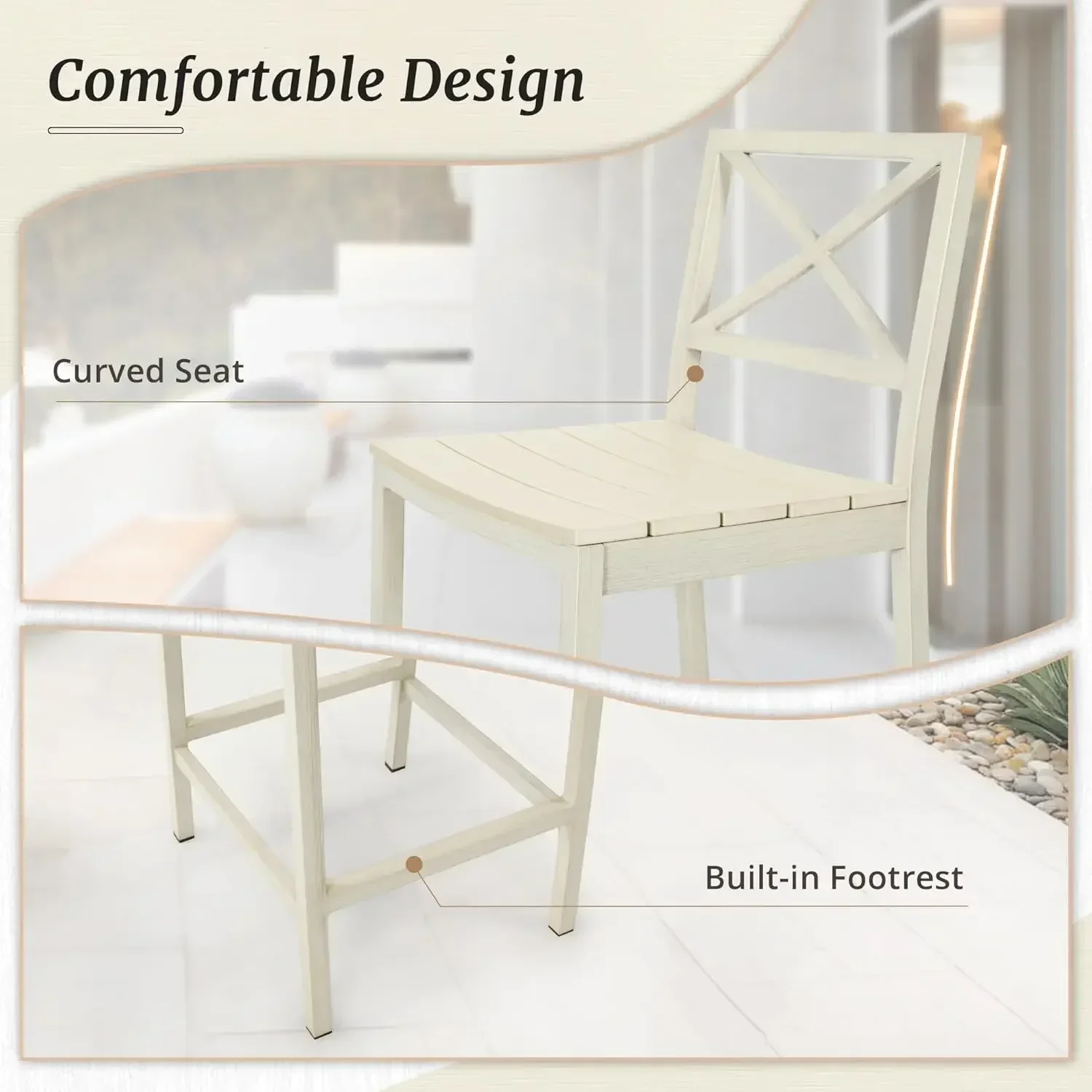 

Ограниченное предложение! Хит продаж! [XMSJ] Комплект уличной мебели для бара: стол и стулья, 3 предмета, набор для патио с высоким столом-барной стойкой 45 дюймов с реечной столешницей.