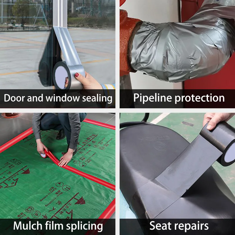 45MM Red Fabric Duct Tape Adhesive Water-Resistant for Electric Bicycle Seat Tarpaulin Repair No Residue Glue