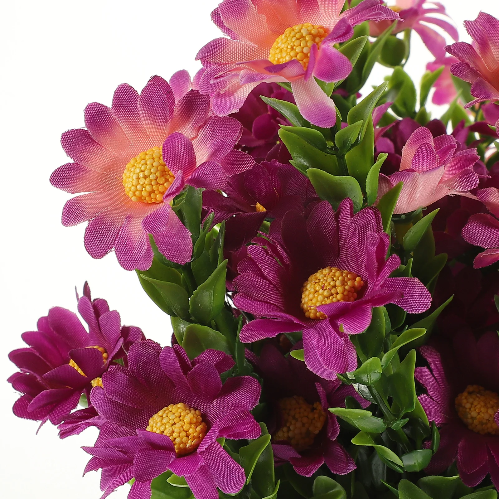 

Woven Basket Faux Potted Plant Lifelike Silk Flower Rattan Material Home Office Decor Artificial