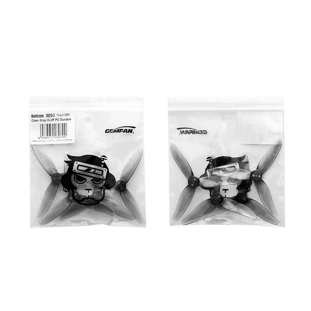 6 Pairs Gemfan Hurricane 3020 3 Inch 1.5mm Shaft 3-blade PC FPV Propeller for RC Drone FPV Racing Multirotor 6