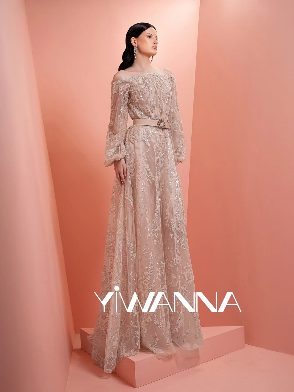 

New Arrival Shiny Beaded Lace Long Evening Dress Elegant Off Shoulder Mother Of The Bride Dresses For Wedding Customzied Gown