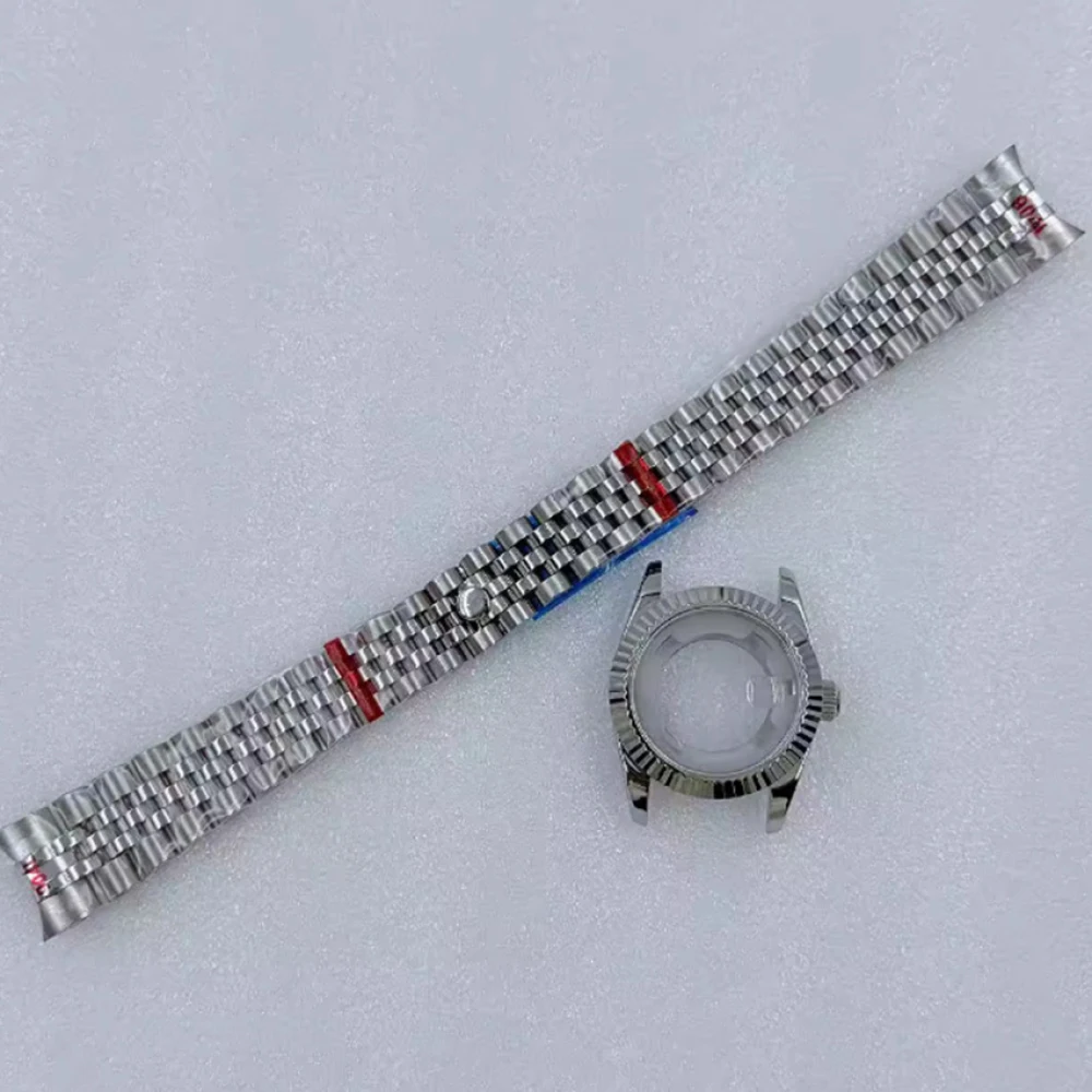 31mm Watch Case + Strap for NH05 Movement Women's Sapphire Glass Case NH05 Bracelet Watch Shell Cover Watchband Fit 24.5 mm Dial