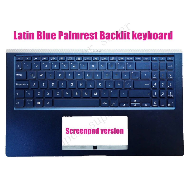 

SSS+ Latin Blue Palmrest Backlit keyboard for ASUS UX534FTC UX534FT UX533FAC UX533FTC
