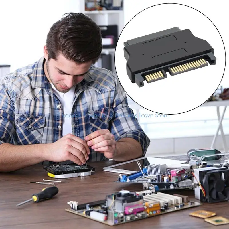 HX6A 7+15 22Pin Male to 7+6 13Pin Female Data Transmission Adapter for Desktop Laptop