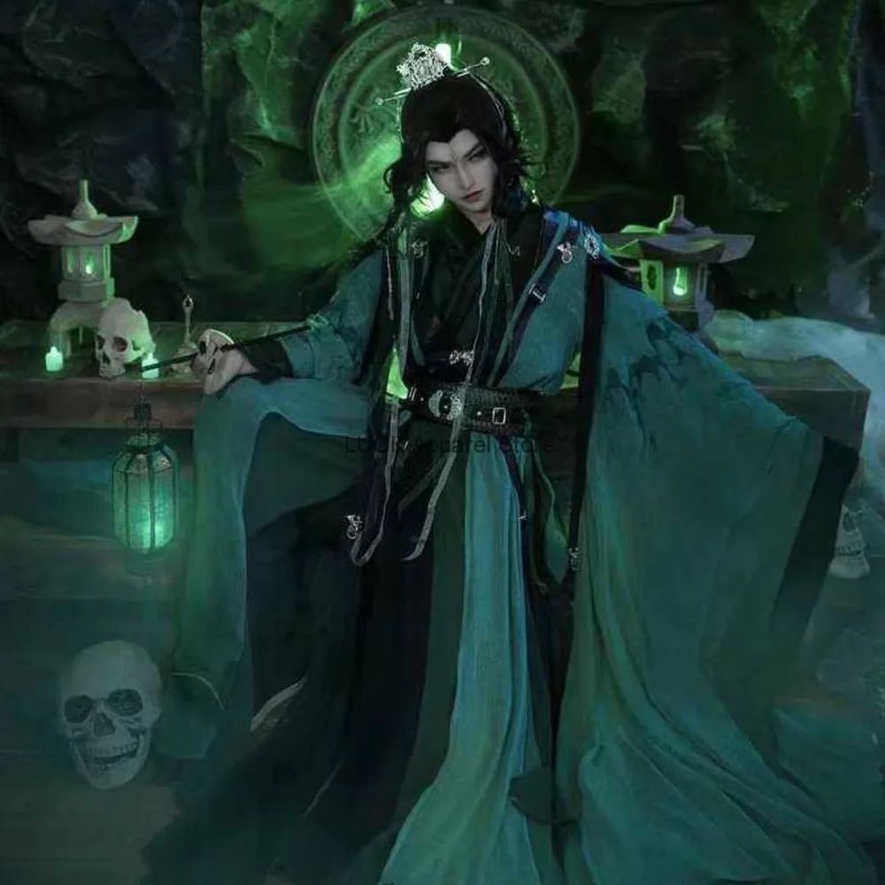 

2025 Evil Industry Blue Water Tian Guan Ci Fu Qiron Clothing Qi Rong COS Green Prince Costume