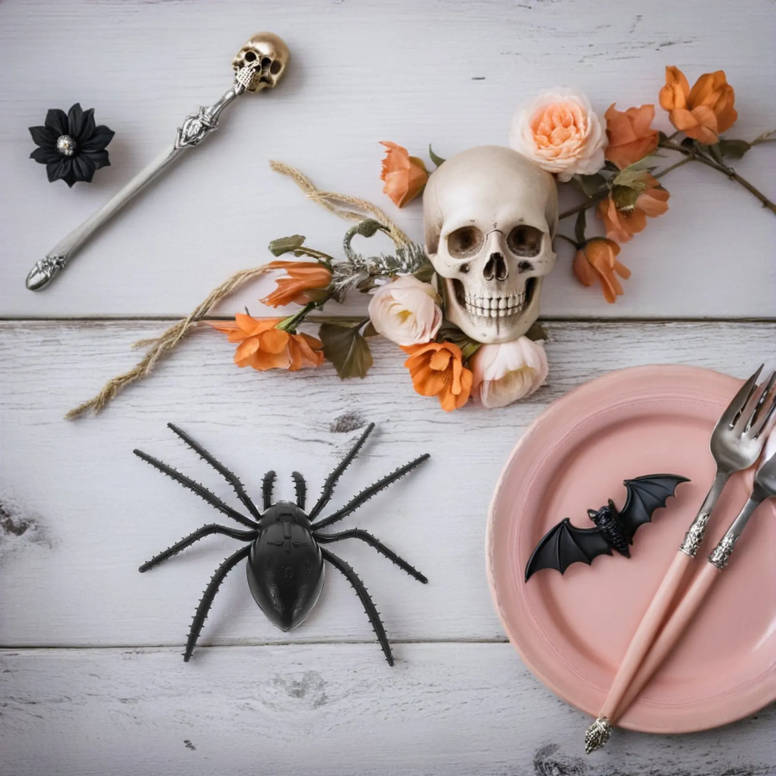 

20 шт. реалистичных пластиковых пауков, украшения для Хэллоуина, большие реалистичные искусственные пауки-реквизит для дома с привидениями, квест-комнаты, вечеринки