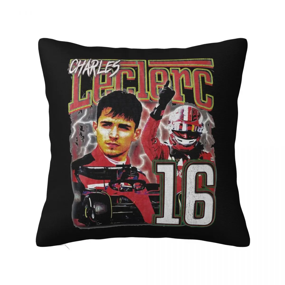 Charles Leclerc Pillow Case Cushion Covers Creative Zipper Decorative Throw Pillow Case Cover for Car 45*45cm