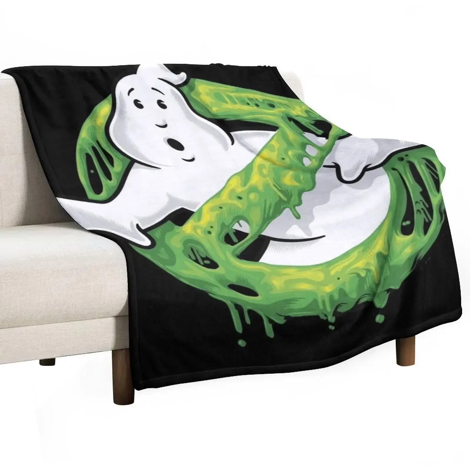 Ghost Hunters Busters Classic Slime Ghost Logo Throw Blanket Warm Thin Sofa Plaid on the sofa Blankets