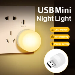 USB Lamp Plug Night Light Laptop Mobile Power Charging Mini Book Lamps Mini LED Eye Protection Square Flexible Reading Light