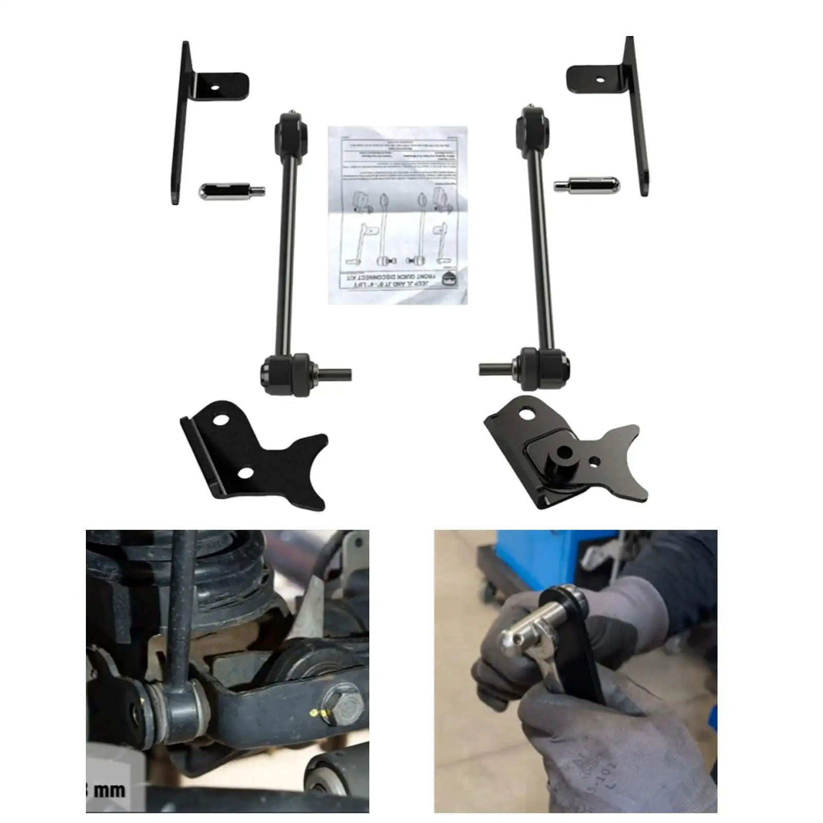 

Front Sway Bar Links Set 1764000 Adjustable Sturdy Automobile Accessory Easily Install Replace Parts Replacement 0-4.5" Lift