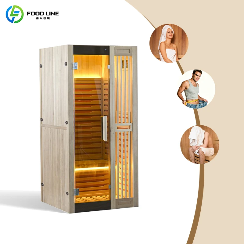 Infrared Steam Sauna Room 3 Person Outdoor Transom Windows for Home Backyard Spa and Wellness Customize