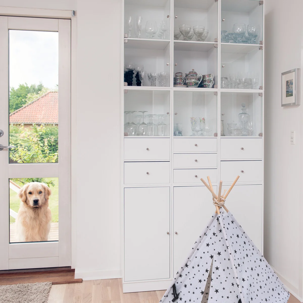 Tienda portátil para mascotas, perrera lavable y transpirable para perros, cama para gatos, casa estable con marco de madera, casa para cachorros pequeños, tienda para mascotas