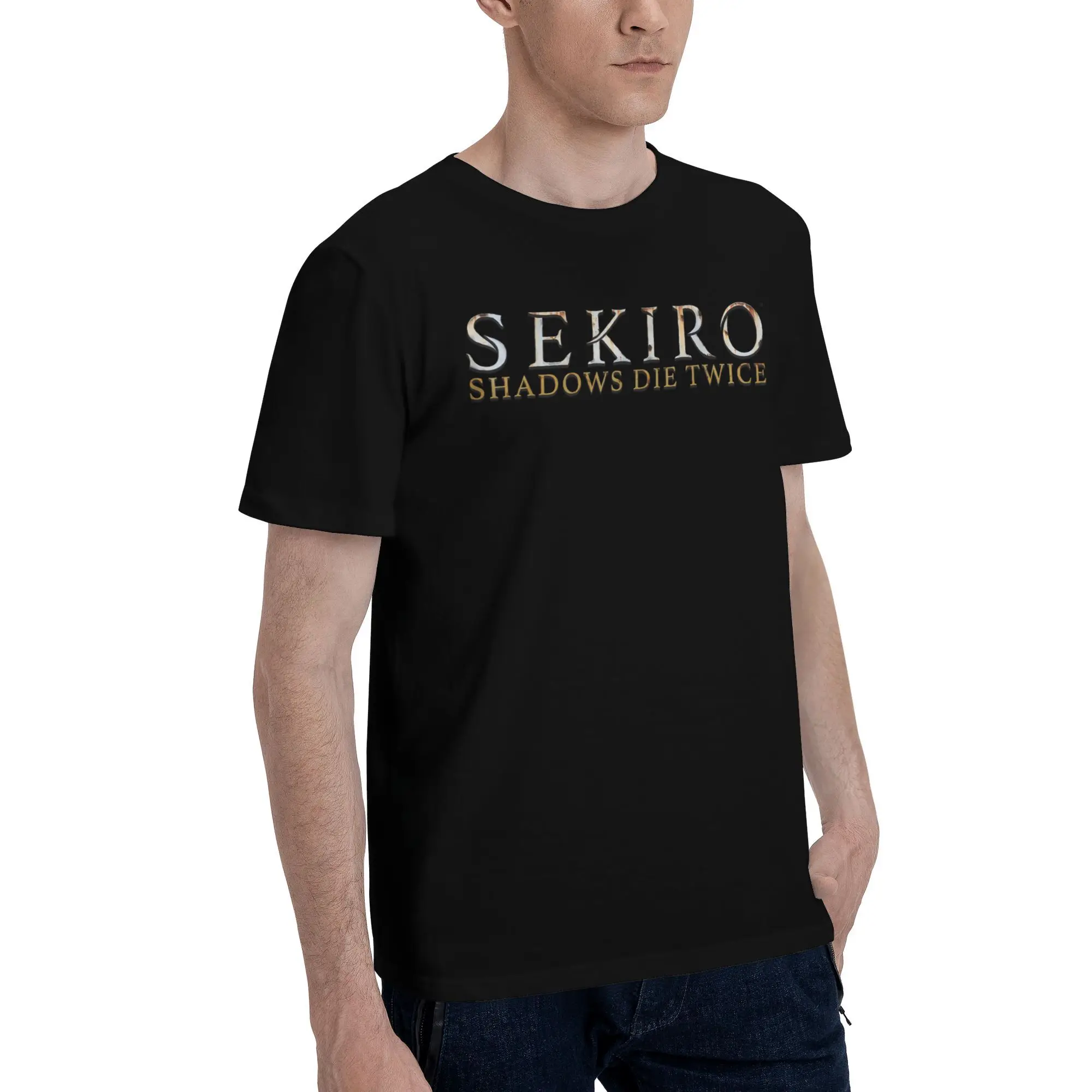 Sekiro Shadows Die Twice Logo T Shirt Men  Y2K Funny Cotton T-Shirts Summer Round Neck Harajuku Tees Hot Sale Big Size Clothes