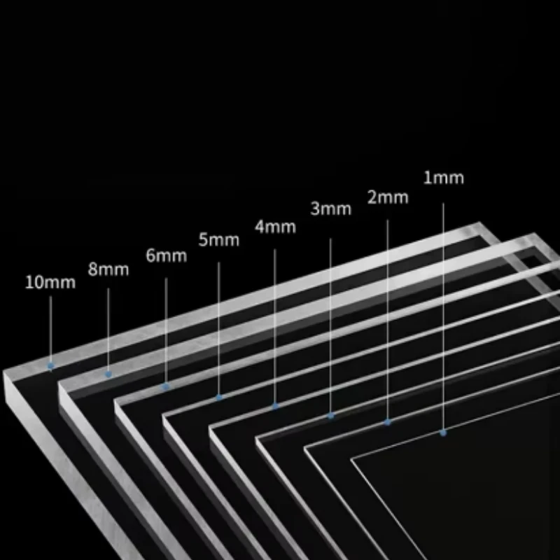 High Transparent Acrylic Sheet Clear Plastic Plate Plexiglass Board Thickness 1/1.5/2mm Processing Handmade for Signs Display