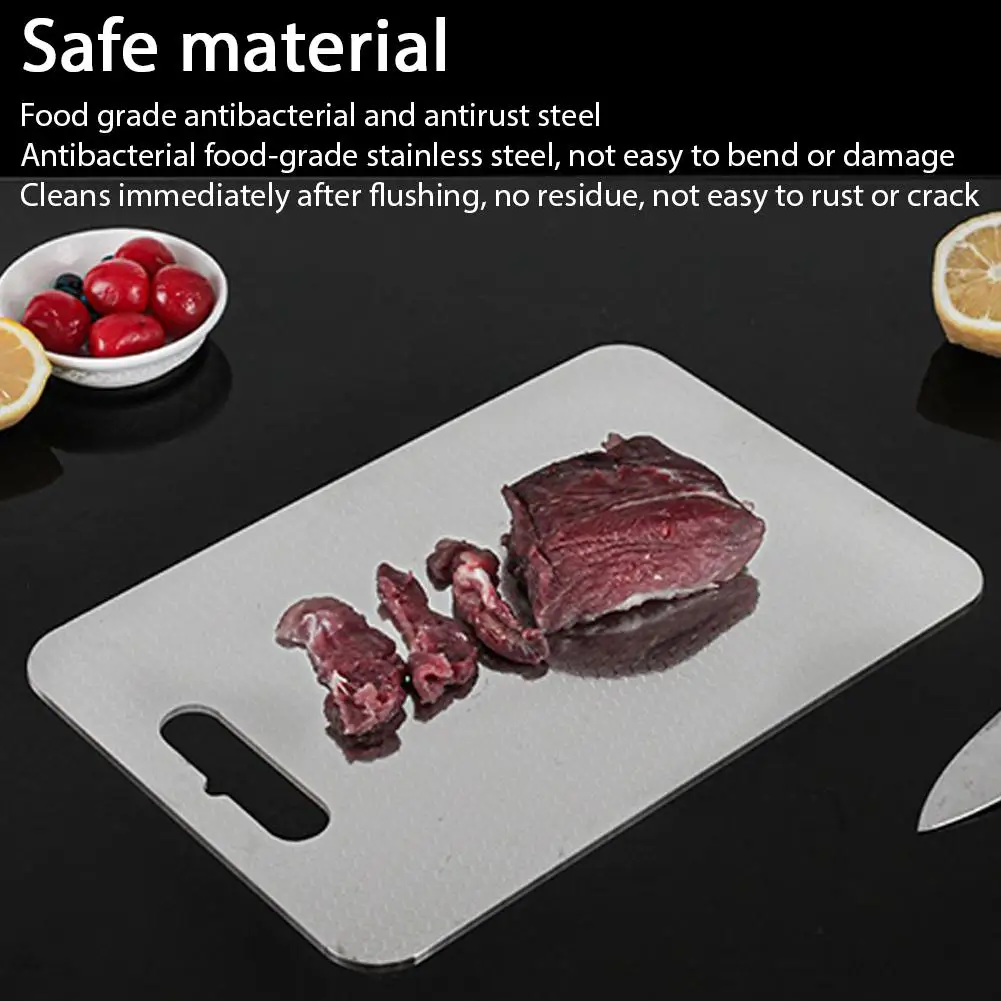 Honeycomb Pattern Stainless Steel Cutting Board Set Non-Slip Surface Reduces Scratches for Meat Veggies Fruits 3 Sizes Available