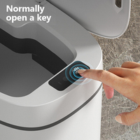 14L Smart Sensor Trash Can IPX5 Waterproof Automatic Trash Bin Intelligent Touchless Trash Can for Bathroom Kitchen Narrow Space