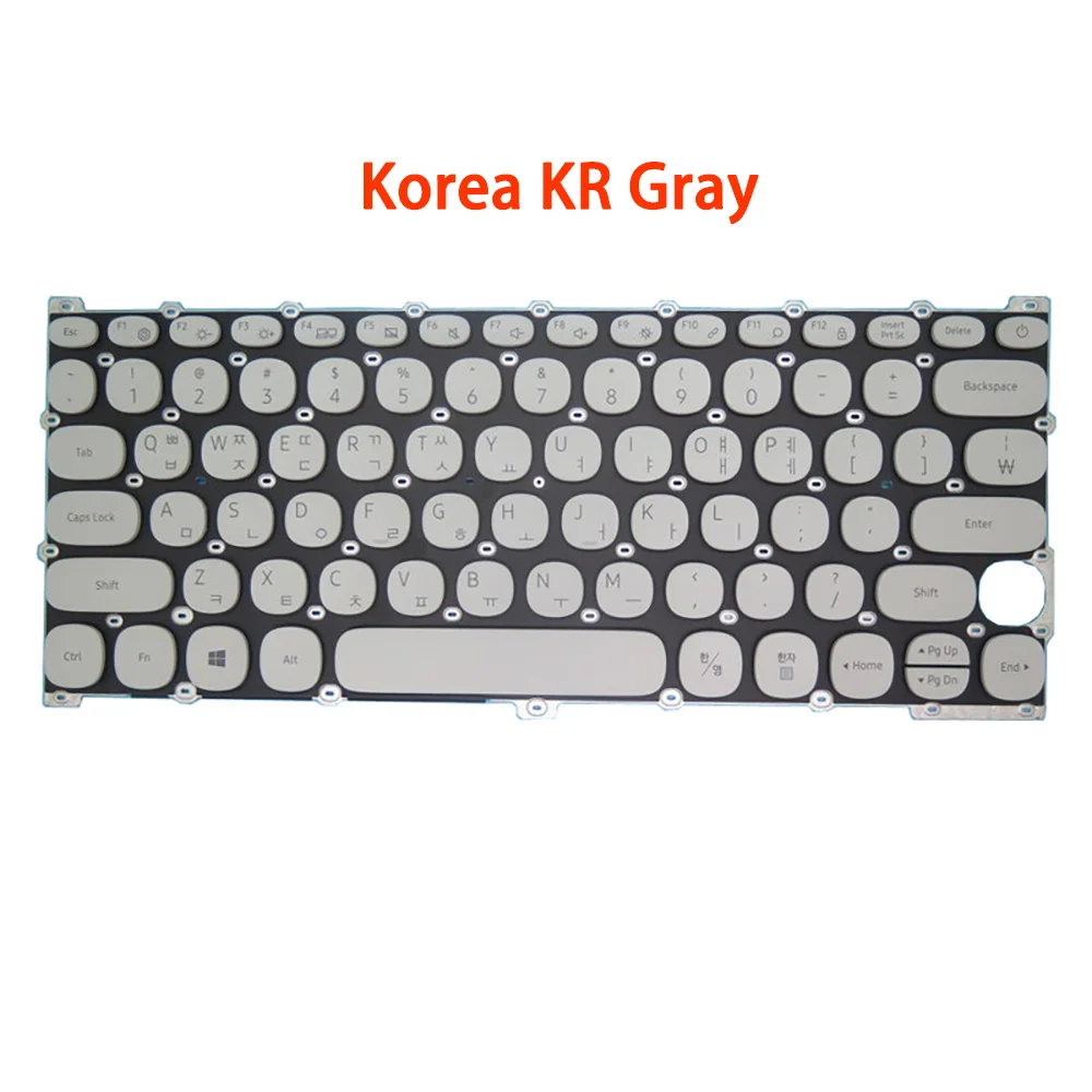 Laptop Keyboard For Samsung NP530XBB 530XBB English US Brazil BR Korea KR BA59-04354A Without Frame Pink Gray New