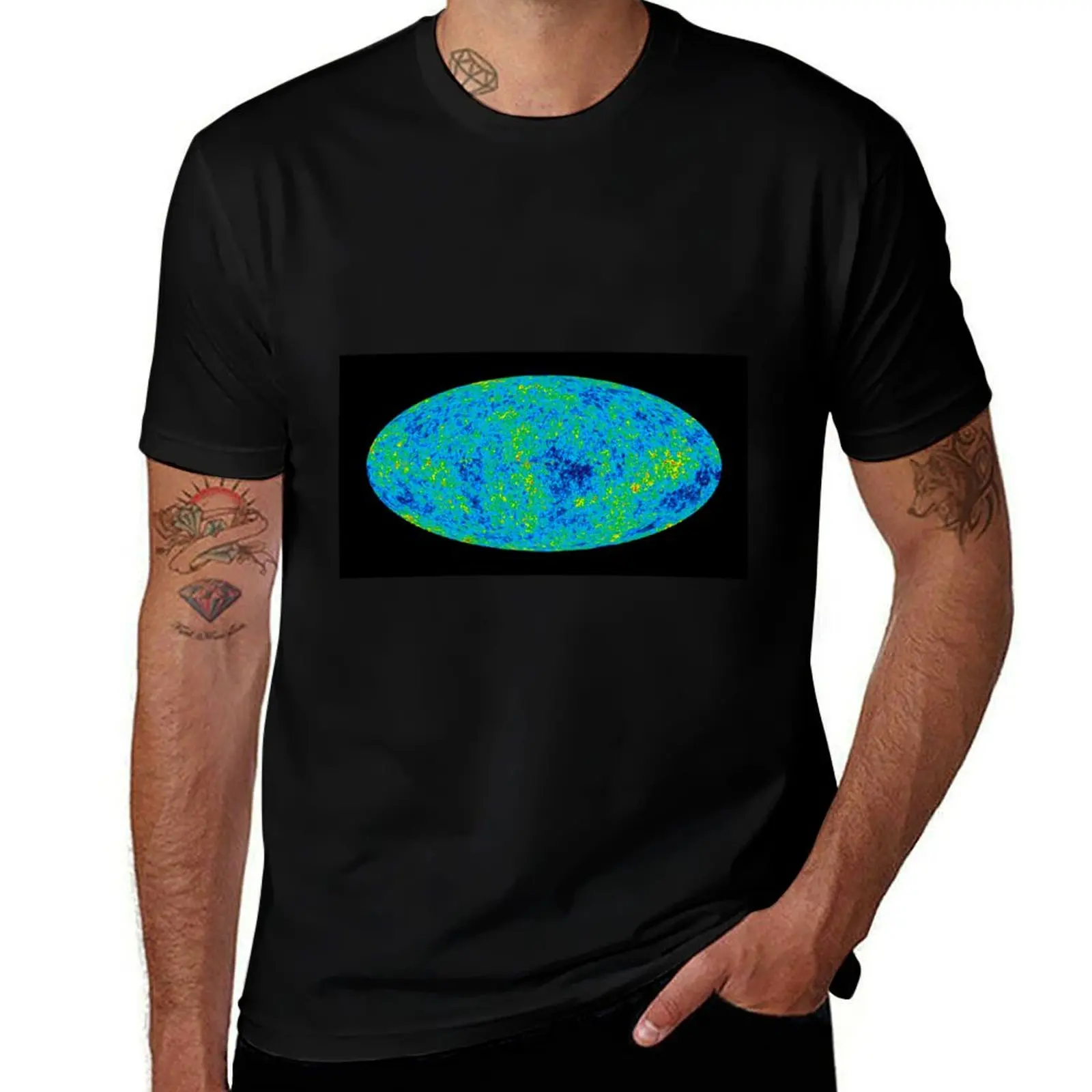 Cosmic microwave background, WMAP image (R980/0276) T-Shirt funny gifts for a boy mens workout shirts