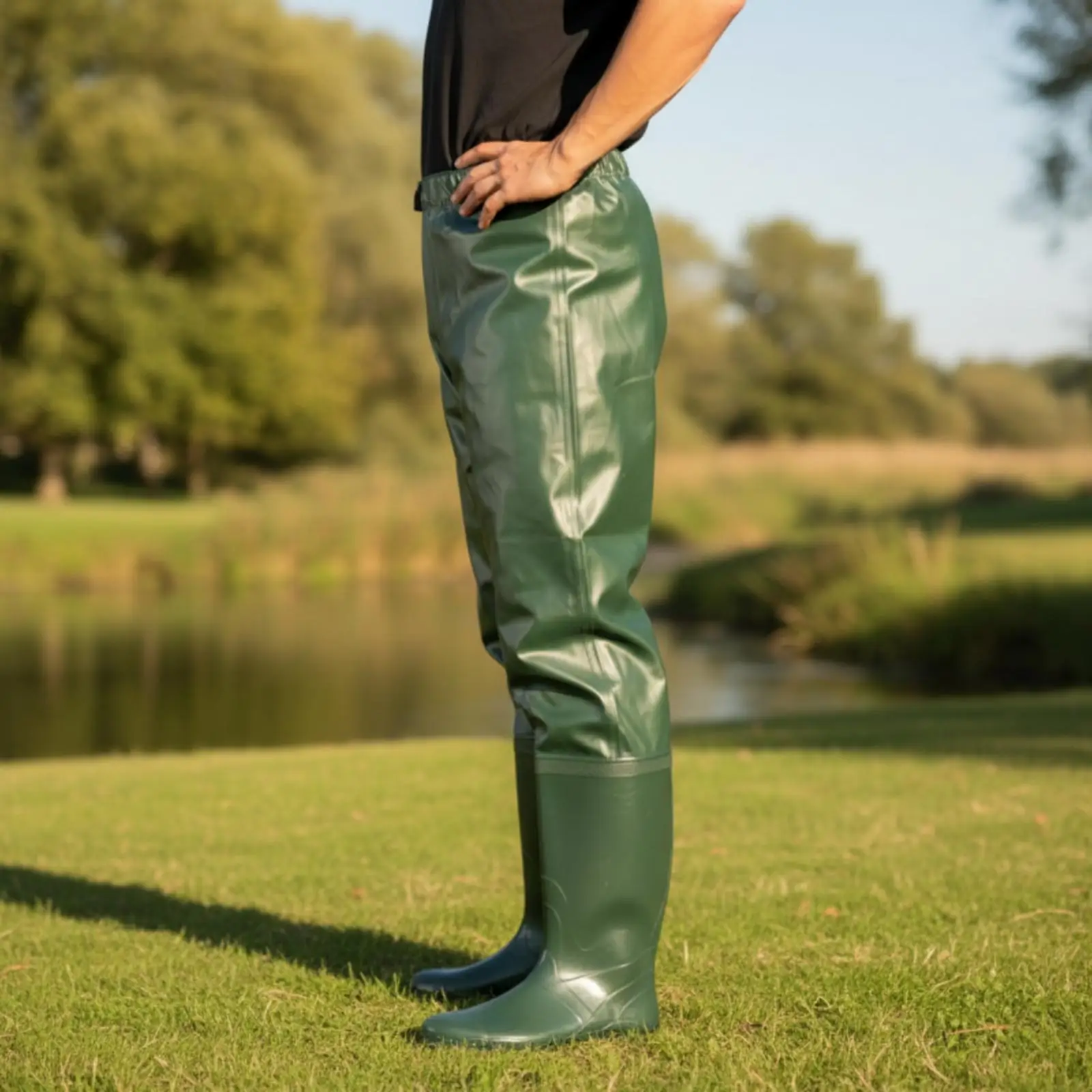 Waders with Boots Durable Fishing Waders with Boots Elastic Pants