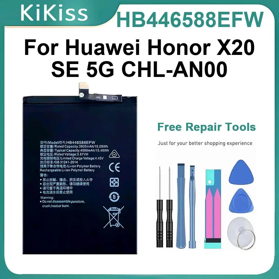 

Аккумуляторы HB446588EFW для Huawei Honor X20 SE 5G CHL-AN00, сменный аккумулятор для мобильного телефона