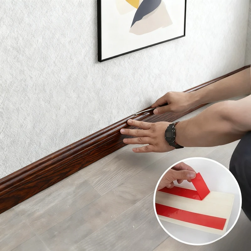 3D Waterproof Self-adhesive Wall Waist Line Stickers Decorative Borders for Living Room Bedroom Kitchen Tile Edge Trim