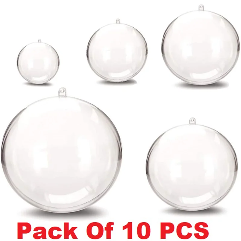 Pack Of 10 PCS Acrylic Clear Bobo Balloons 4cm 5cm 6cm 7cm 8cm 10cm Transparent Balloons DIY Party Decoration