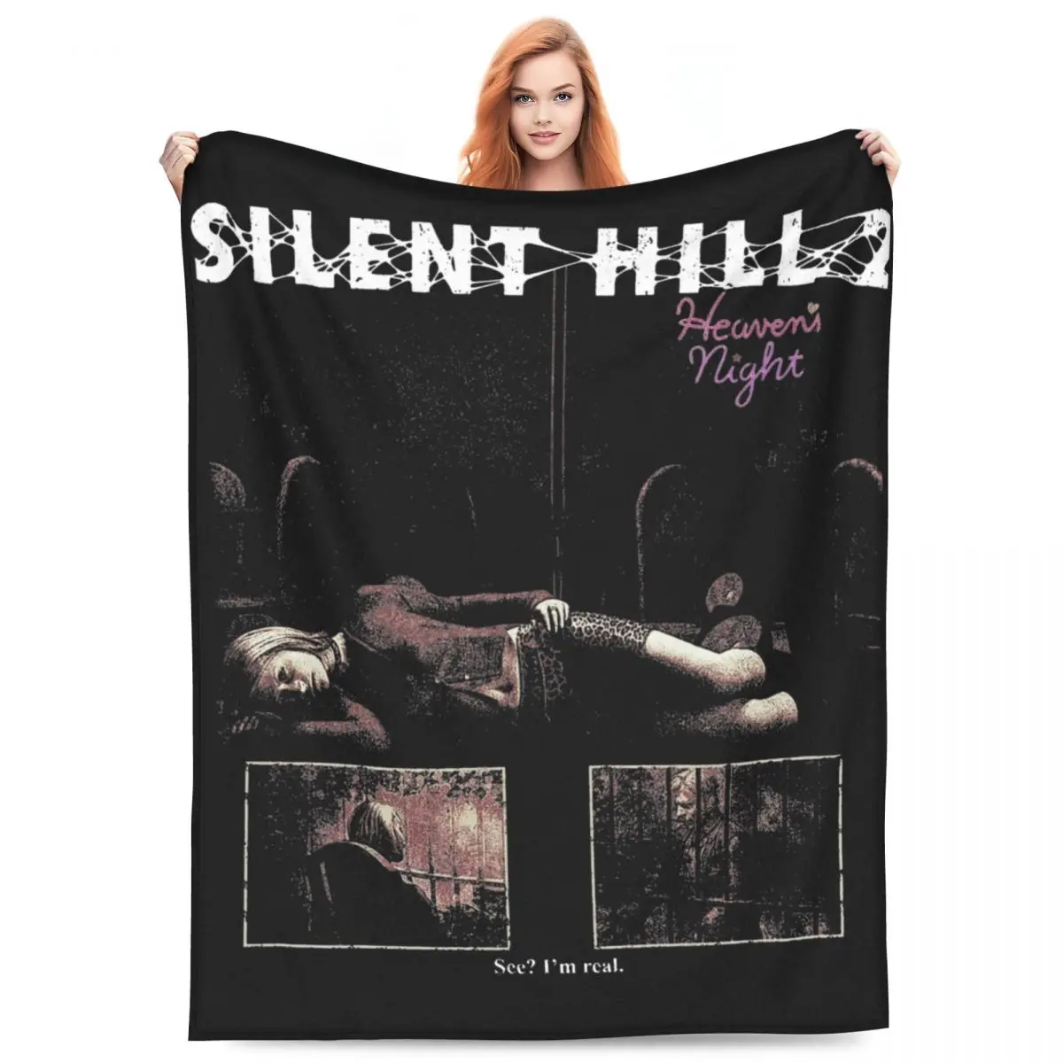 Silent Hill 2 Horror Games Blanket Coral Fleece Plush Decoration SH2 Cozy Warm Throw Blanket for Sofa Office Bedding Throws