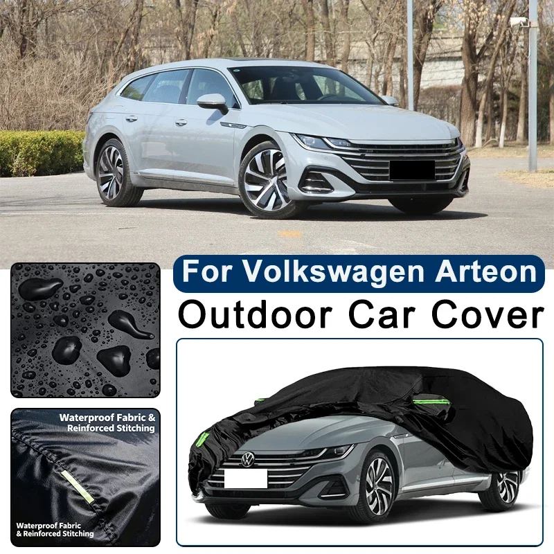 

Outdoor Car Cover Waterproof Dustproof UV Sun Protection, Full Car Protector Exterior Accessories For Volkswagen Arteon 3H7