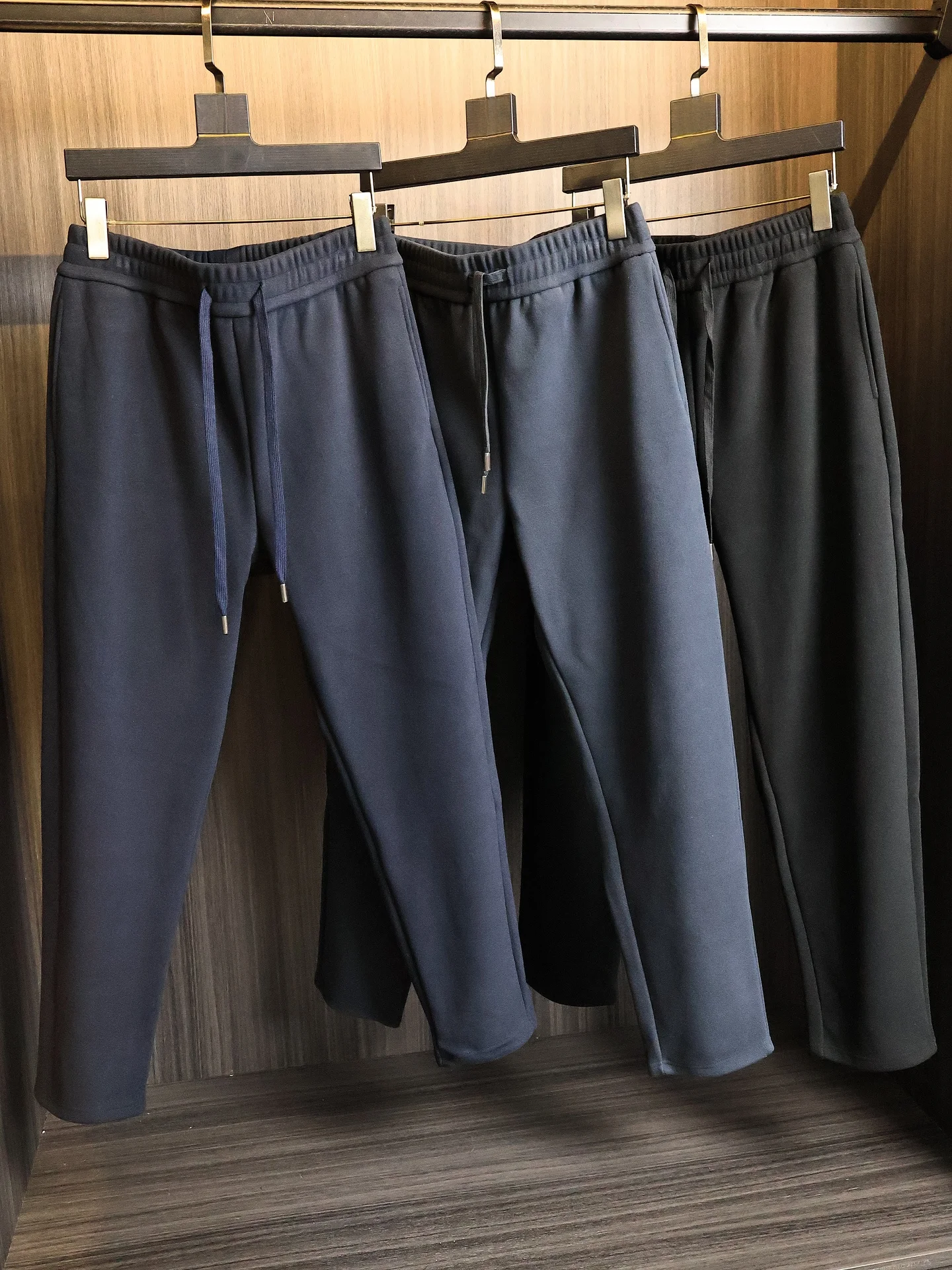 Thermal Locking Thickened Fleece Men's Sweatpants Wool Silk Casual Warm All-Match Long Pants Straight Leg Elastic Waist