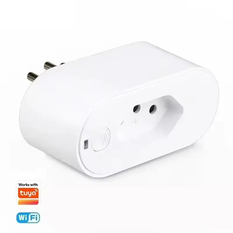SOFT-Tuya WIFI 20A Smart Socket With Power Monitoring Voice Control For Google Home Alexa Works With BR Plug In Brazil Outlet