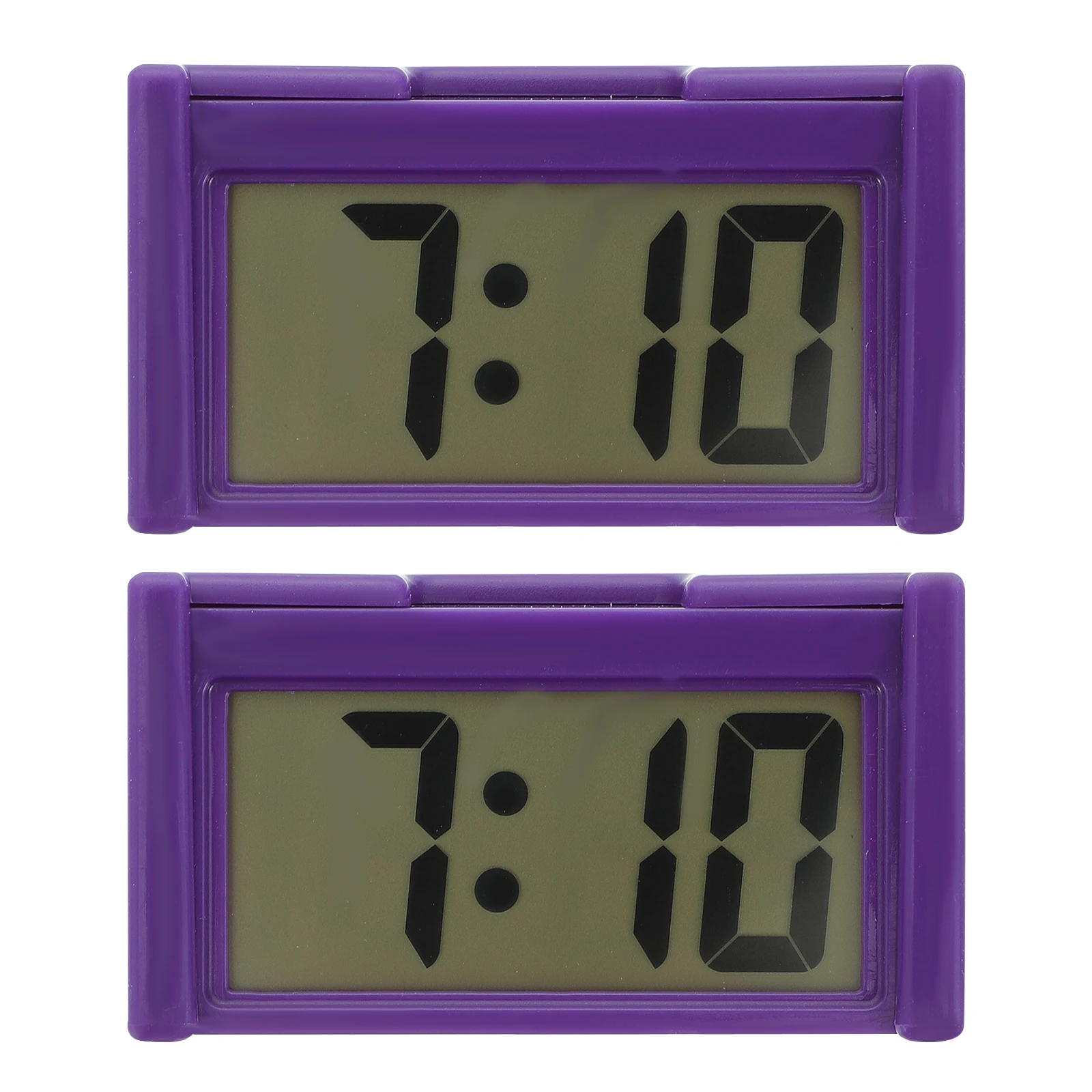

2 Pcs Car Electronic Clock Digital Clocks Driving Recorder Auto for Automobile Dash Small Plastic Mini