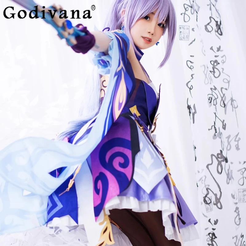 فستان موحد أرجواني جميل للفتيات أزياء تنكرية للهالوين للنساء أزياء أنيمي جديدة جميلة للسيدات