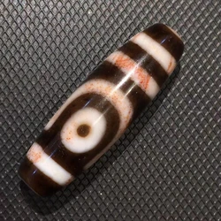 High Quality 2 Eyes Guanyin Red Cinnabar Dzi Beads Natural Agate Fengshui Amulet High Oily Perfectly Appearance Bracelet