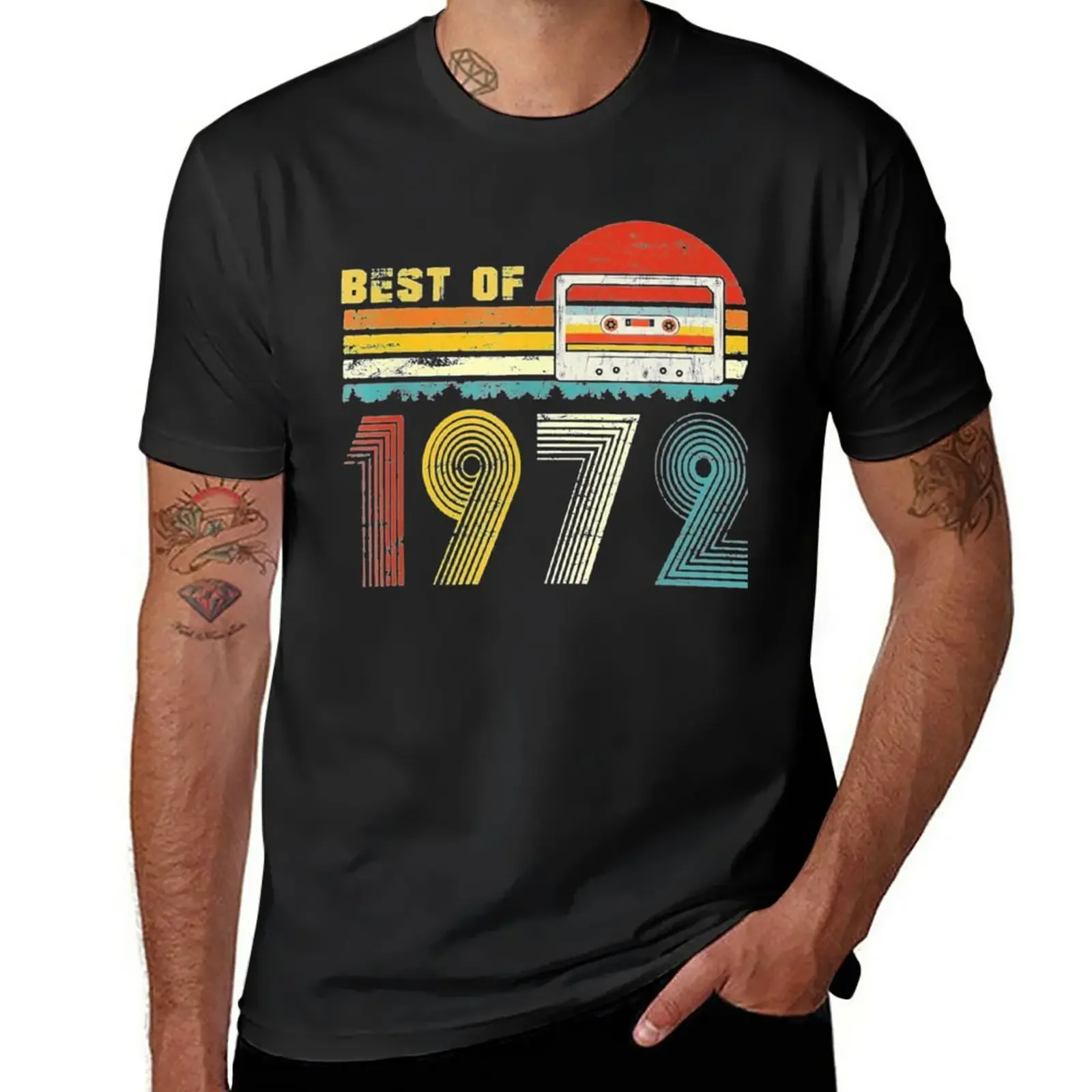 

Best Of 1972 Retro Cassette Tape T-Shirt blanks Short sleeve tee Men's t-shirt