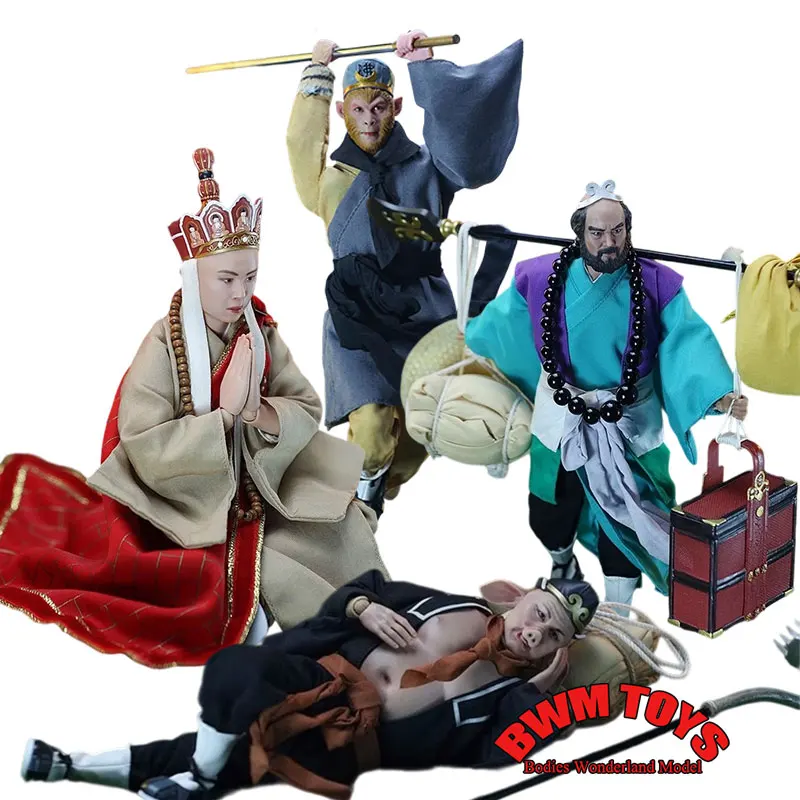 

Qian Kun.MODEL 1/9 Journey to the West Series Soldier Tang Seng Zhu Bajie Sha Seng Sun Wukong 23CM Action Figure Doll Collection