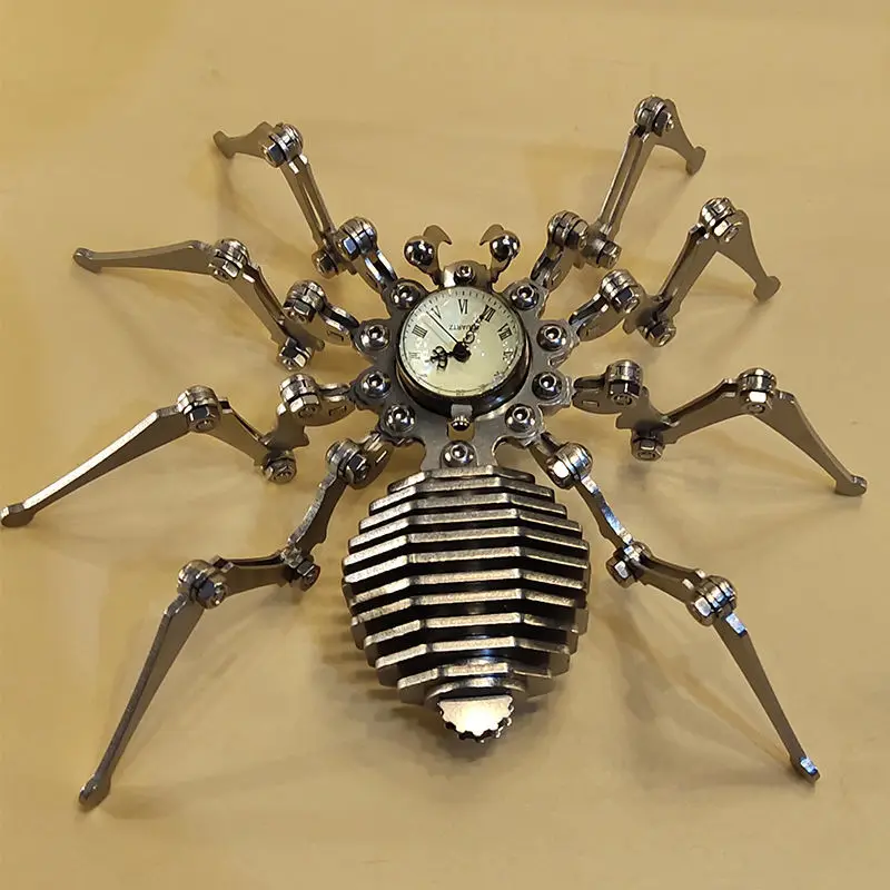 Steampunk Mechanical Spider Decoration Stainless Steel Iron Insect Model Desktop Creative Ornament