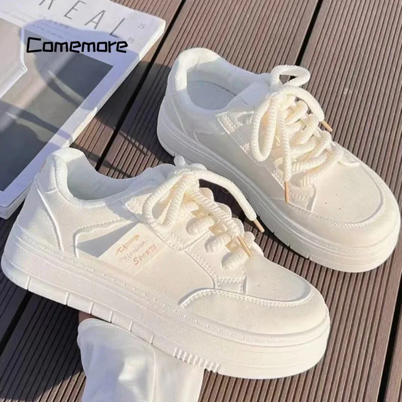 

Comemore 2024 Woman Sports Platform Shoe Mesh Lace Up Ladies Casual Fashion Female Vulcanize Shoes Footwear Sneakers for Women